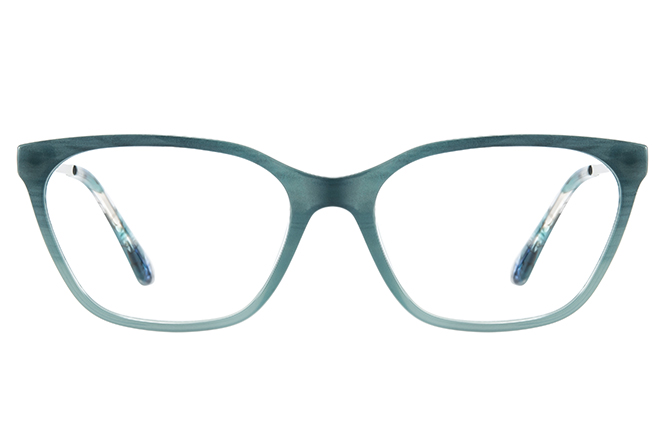 Glasseslit 200875 Rectangle Spring Hinge Eyeglasses C2, Blue frame, view 4