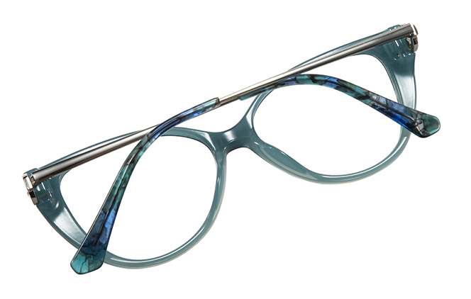 Glasseslit 200876 Cateye Spring Hinge Eyeglasses C2, Blue frame, view 3