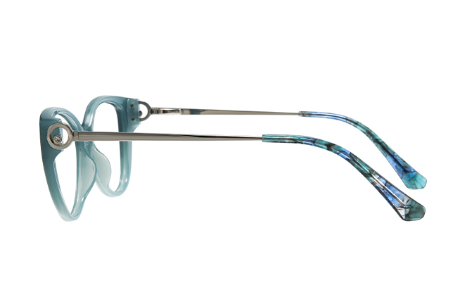 Glasseslit 200876 Cateye Spring Hinge Eyeglasses C2, Blue frame, view 5