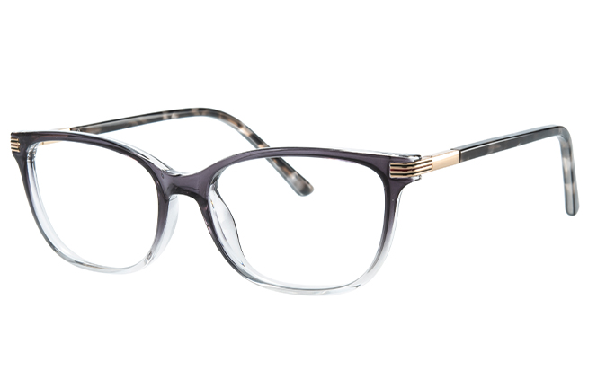 Glasseslit 200879 Rectangle Spring Hinge Eyeglasses C5, Grey frame