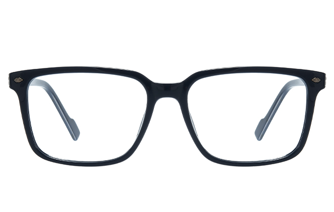 Glasseslit 200881 Rectangle Spring Hinge Eyeglasses C4, Blue frame, view 4