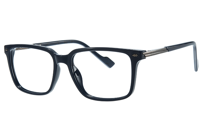Glasseslit 200881 Rectangle Spring Hinge Eyeglasses C4, Blue frame