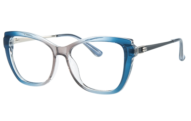 Glasseslit 200882 Cateye Spring Hinge Eyeglasses C4, Blue frame