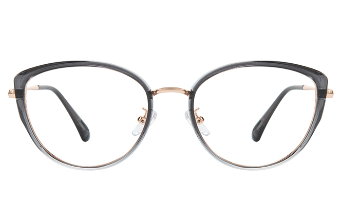 Glasseslit 200887 Cateye Eyeglasses C10, Grey frame, view 4