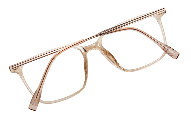 Glasseslit 200895 Rectangle Eyeglasses C3, Orange frame, view 3