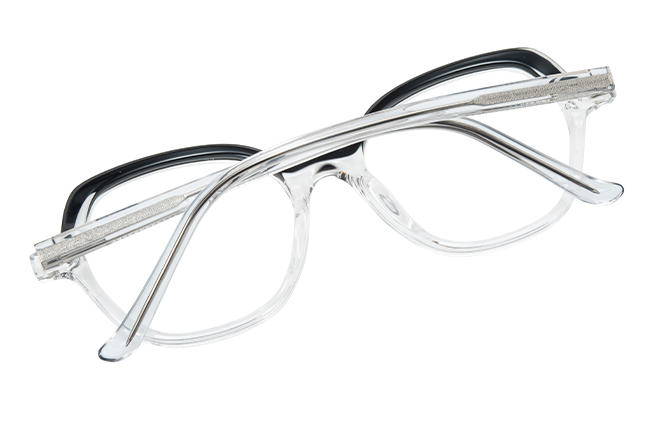 Glasseslit 200897 Geometric Spring Hinge Eyeglasses C5, Clear frame, view 3