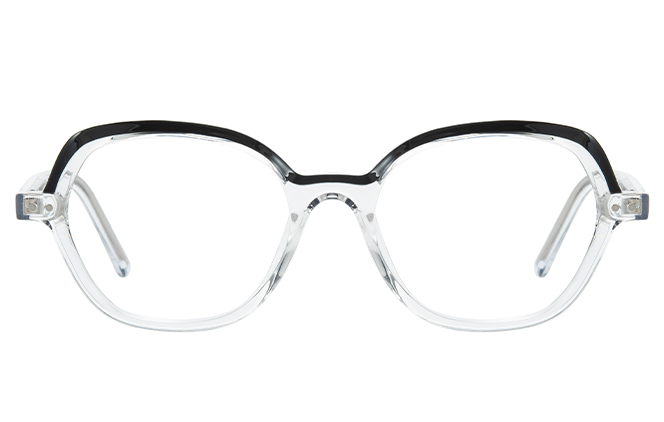 Glasseslit 200897 Geometric Spring Hinge Eyeglasses C5, Clear frame, view 4