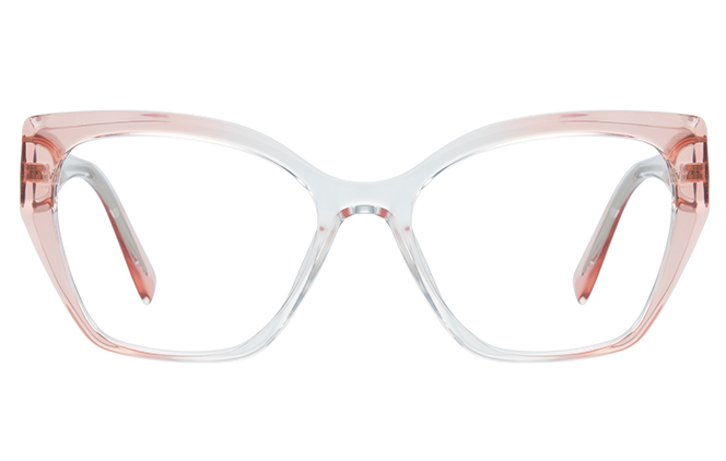 Glasseslit 200904 Cateye Spring Hinge Eyeglasses C3, Clear frame, view 4