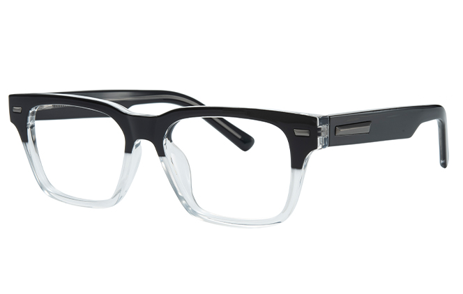 Glasseslit 200905 Rectangle Spring Hinge Eyeglasses C3, Clear frame