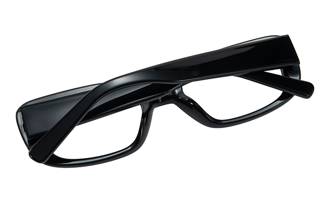 Glasseslit 200906 Rectangle Spring Hinge Eyeglasses C1, Black frame, view 3