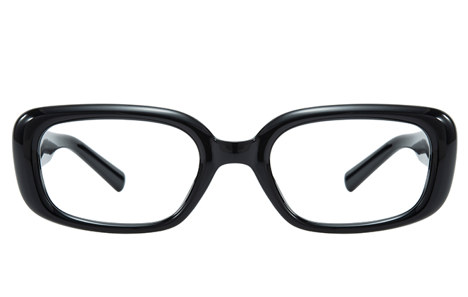 Glasseslit 200906 Rectangle Spring Hinge Eyeglasses C1, Black frame, view 4