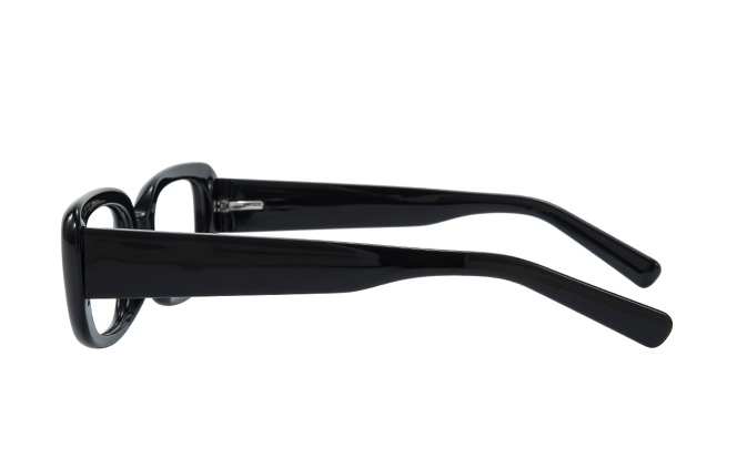 Glasseslit 200906 Rectangle Spring Hinge Eyeglasses C1, Black frame, view 5