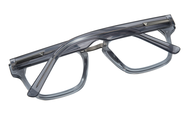 Glasseslit 200907 Square Spring Hinge Eyeglasses C6, Grey frame, view 3