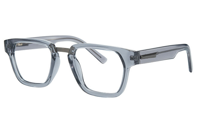 Glasseslit 200907 Square Spring Hinge Eyeglasses C6, Grey frame