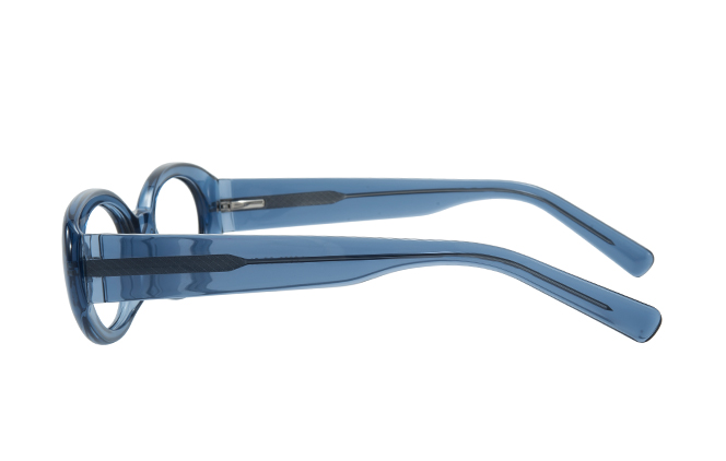 Glasseslit 200908 Oval Spring Hinge Eyeglasses C5, Blue frame, view 5