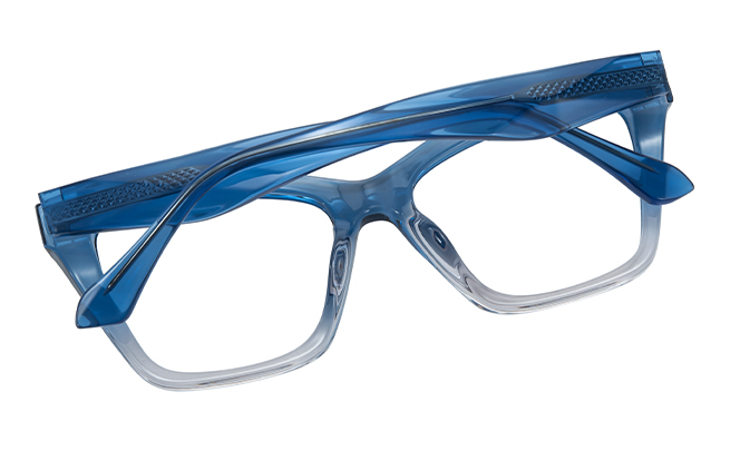 Glasseslit 200910 Cateye Spring Hinge Eyeglasses C5, Blue frame, view 3