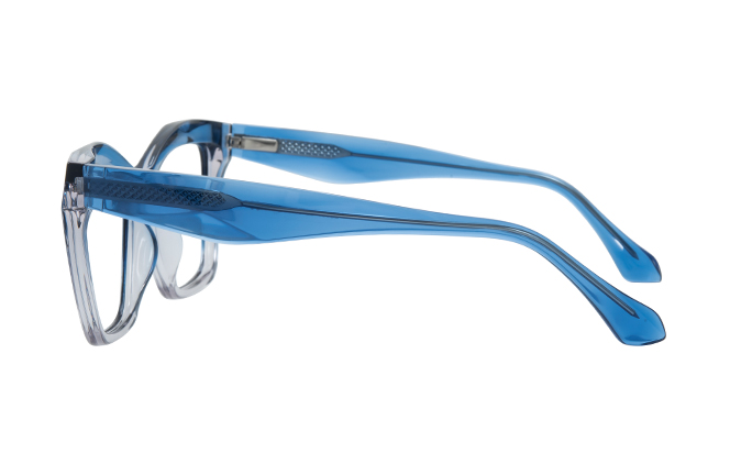 Glasseslit 200910 Cateye Spring Hinge Eyeglasses C5, Blue frame, view 5
