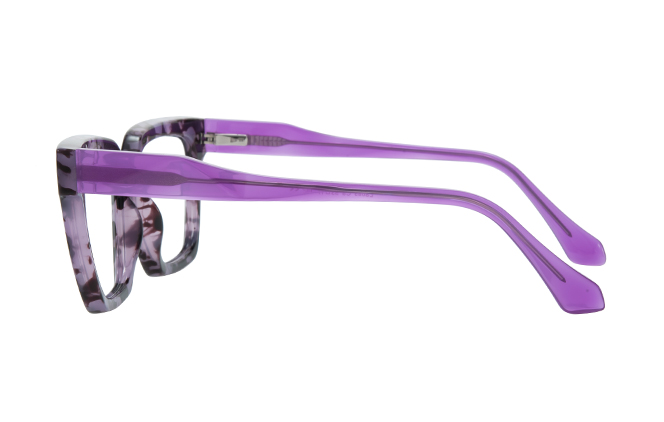 Glasseslit 200911 Square Spring Hinge Eyeglasses C5, Purple frame, view 5