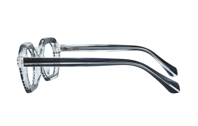 Glasseslit 200912 Geometric Spring Hinge Eyeglasses C5, Zebra frame, view 5