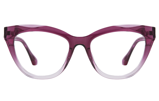 Glasseslit 200915 Cateye Spring Hinge Eyeglasses C3, Burgundy frame, view 4