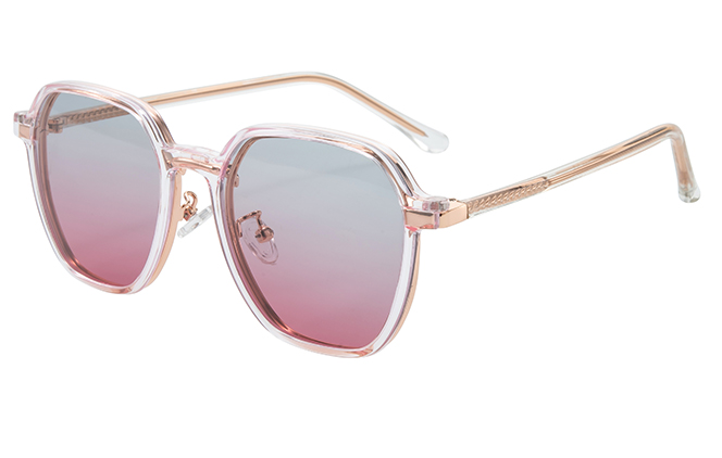 Glasseslit 200922 Geometric Magnetic Clip On Eyeglasses C5, Rose Gold frame