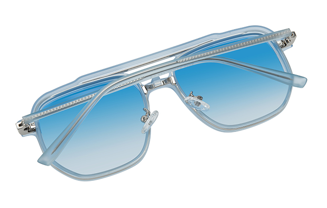 Glasseslit 200923 Aviator Magnetic Clip On Eyeglasses C5, Blue frame, view 3