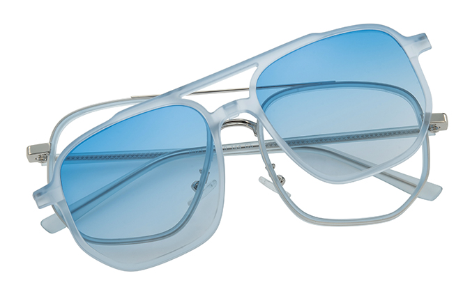 Glasseslit 200923 Aviator Magnetic Clip On Eyeglasses C5, Blue frame, view 4