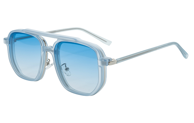 Glasseslit 200923 Aviator Magnetic Clip On Eyeglasses C5, Blue frame
