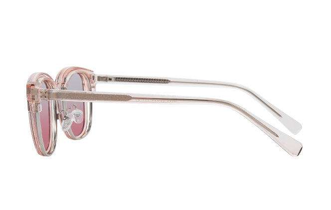 Glasseslit 200925 Browline Magnetic Clip On Eyeglasses C3, Pink frame, view 5
