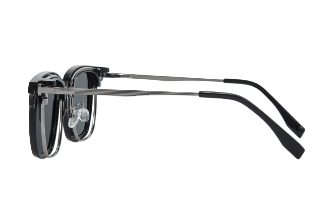 Glasseslit 200926 Browline Magnetic Clip On Eyeglasses C2, Black frame, view 5