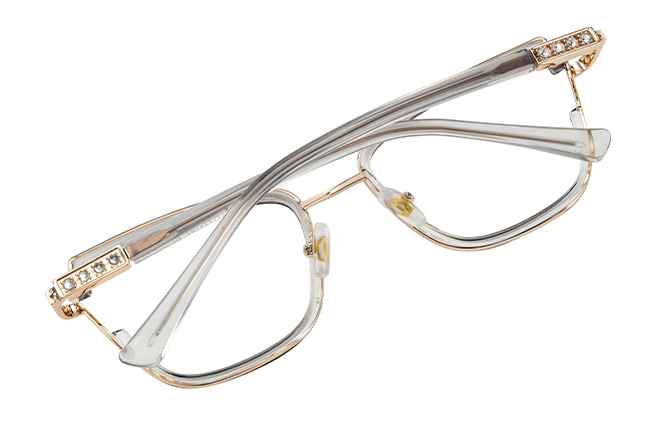 Glasseslit 200930 Cateye Spring Hinge Eyeglasses C2, Grey frame, view 3