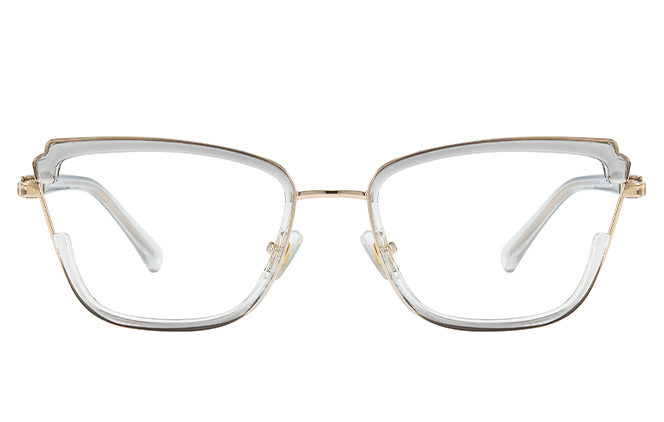 Glasseslit 200930 Cateye Spring Hinge Eyeglasses C2, Grey frame, view 4