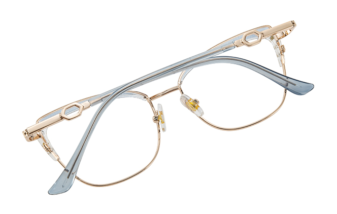 Glasseslit 200931 Cateye Spring Hinge Eyeglasses C4, Purple frame, view 3