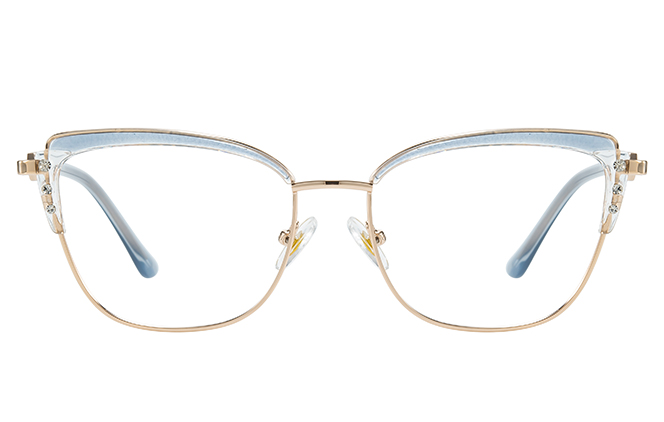 Glasseslit 200931 Cateye Spring Hinge Eyeglasses C4, Purple frame, view 4