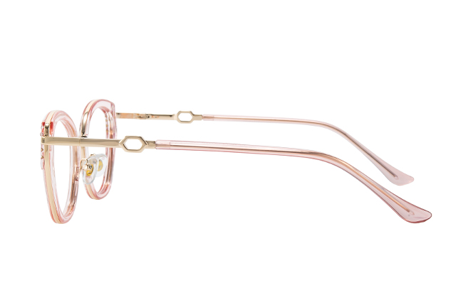 Glasseslit 200933 Cateye Spring Hinge Eyeglasses C4, Pink frame, view 5