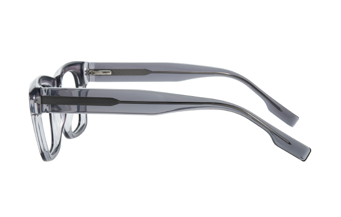 Glasseslit 200935 Rectangle Spring Hinge Eyeglasses C4, Grey frame, view 5