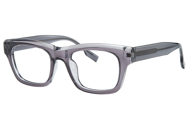 Glasseslit 200935 Rectangle Spring Hinge Eyeglasses C4, Grey frame