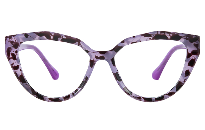 Glasseslit 200936 Cateye Spring Hinge Eyeglasses C5, Purple frame, view 4