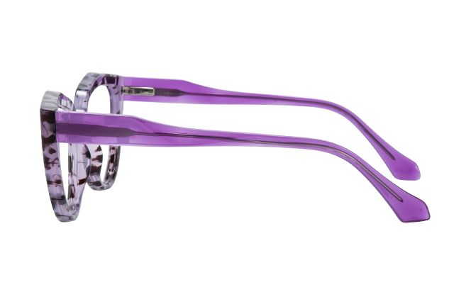 Glasseslit 200936 Cateye Spring Hinge Eyeglasses C5, Purple frame, view 5