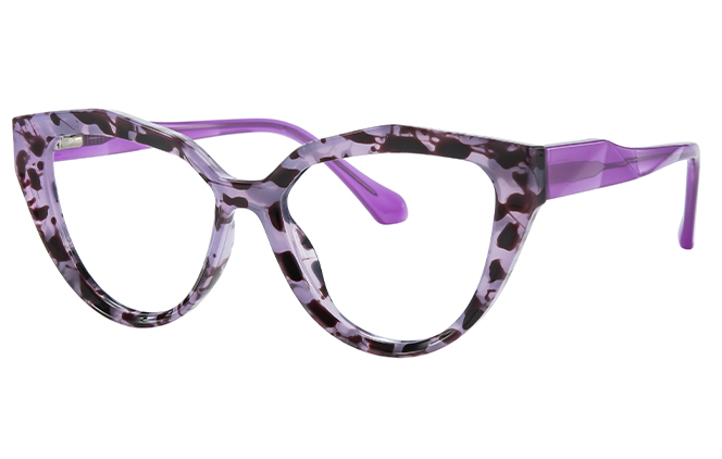 Glasseslit 200936 Cateye Spring Hinge Eyeglasses C5, Purple frame