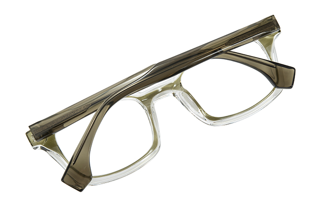 Glasseslit 200937 Rectangle Spring Hinge Eyeglasses C6, Green frame, view 3