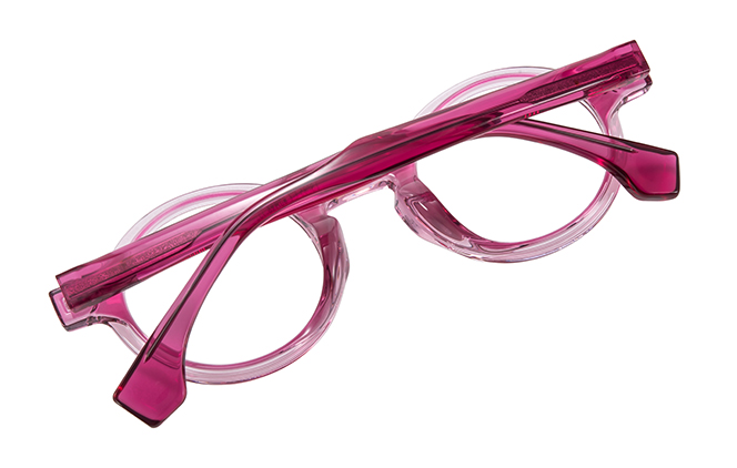 Glasseslit 200938 Round Spring Hinge Eyeglasses C2, Red frame, view 3