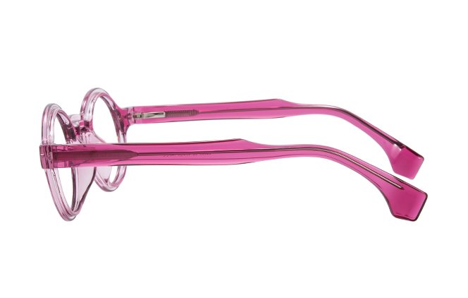 Glasseslit 200938 Round Spring Hinge Eyeglasses C2, Red frame, view 5