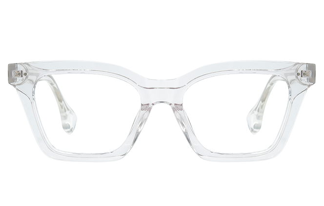 Glasseslit 200940 Rectangle Spring Hinge Eyeglasses C5, Clear frame, view 4