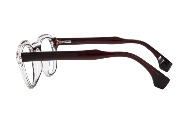 Glasseslit 200941 Round Spring Hinge Eyeglasses C4, Burgundy frame, view 5