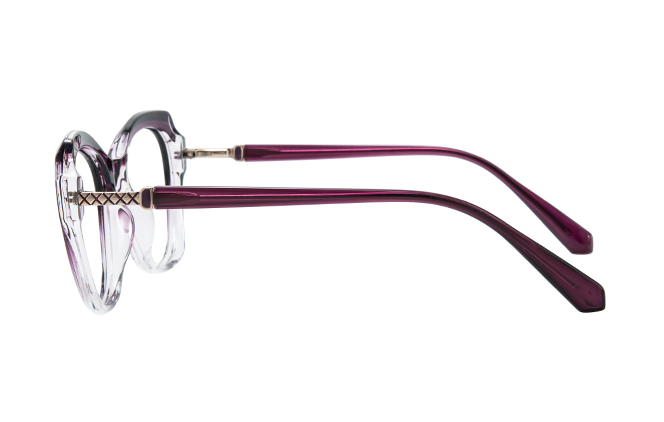 Glasseslit 200944 Cateye Spring Hinge Eyeglasses C5, Burgundy frame, view 5