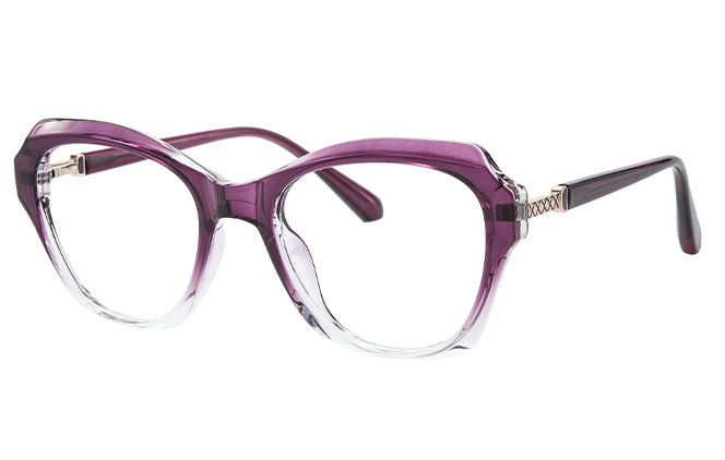 Glasseslit 200944 Cateye Spring Hinge Eyeglasses C5, Burgundy frame