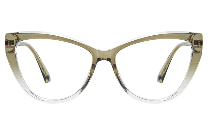 Glasseslit 200945 Spring Hinge Cateye Eyeglasses C4, Green frame, view 4