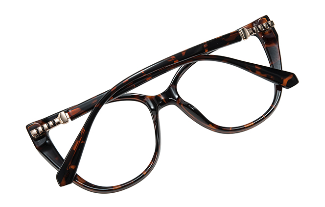 Glasseslit 200946 Spring Hinge Cateye Eyeglasses C2, Tortoiseshell frame, view 3