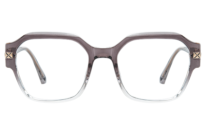 Glasseslit 200948 Square Hinge Cateye Eyeglasses C3, Grey frame, view 4